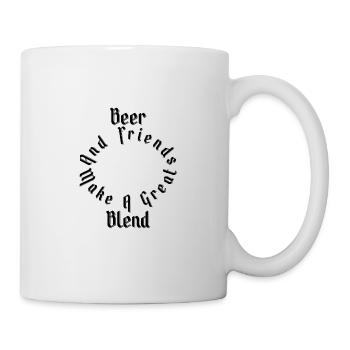 Beer and friends make a great blend - Mug - white - Right