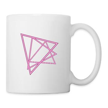 Neon Dreiecke - Tasse - Weiß - Rechts