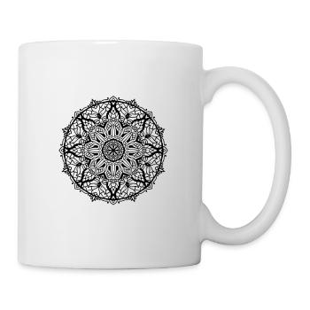 Fleur Mandala - Mug blanc - blanc - Droite