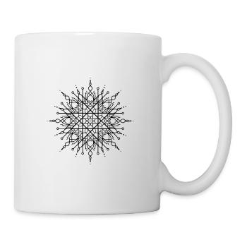 Blumen Mandala - Tasse - Weiß - Rechts