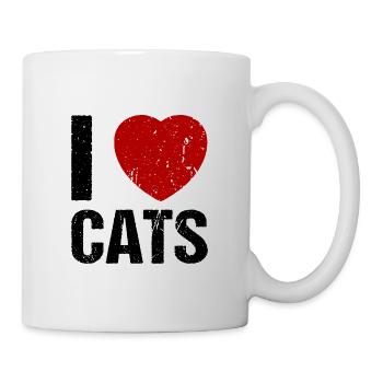 I love Cats - Tasse - Weiß - Rechts