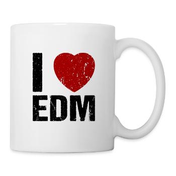 I love EDM Techno House Musik - Tasse - Weiß - Rechts