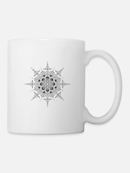 Stern Mandala - Tasse - Weiß