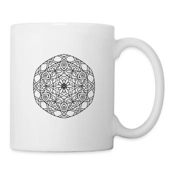 Fleurs Mandala - Mug blanc - blanc - Droite