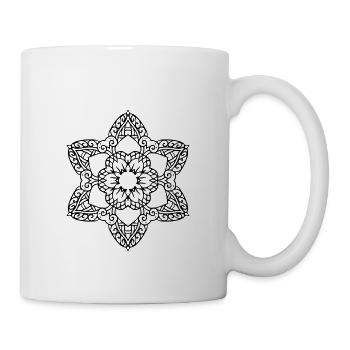 Fleurs Mandala - Mug blanc - blanc - Droite