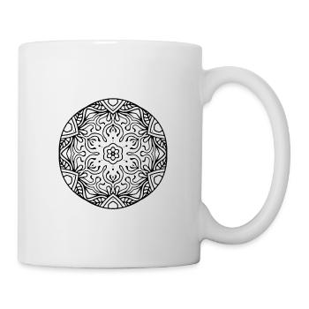 Fleurs Mandala - Mug blanc - blanc - Droite