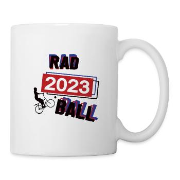 Radball 2023 Radballer Radballspieler Fahrradball - Tasse - Weiß - Rechts