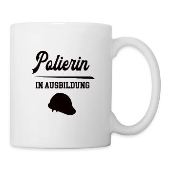 Polierin Ausbildung Bauleitung Baustelle Bauherrin - Tasse - Weiß - Rechts
