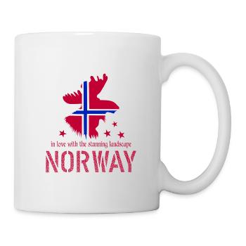 Norwegen Elch norge - Tasse - Weiß - Rechts