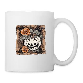 Halloween / Citrouille / Automne / Vacances / Orange - Mug blanc - blanc - Droite