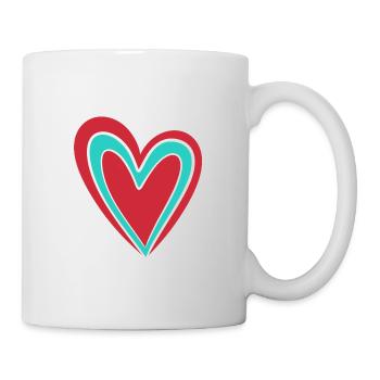 Herz - Tasse - Weiß - Rechts