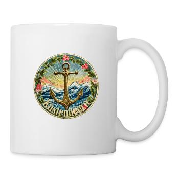 Küstendeern Vintage Anker - Tasse - Weiß - Rechts
