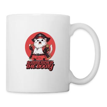 Chat pirate Donne-moi les trésors - Mug blanc - blanc - Droite