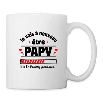 à nouveau Papy,Bientôt papy,annonce grossesse - Mug blanc - blanc - Droite