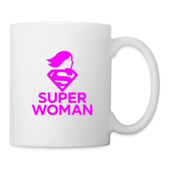 Superwoman Logo Radiant Pink - Mug - white - Right