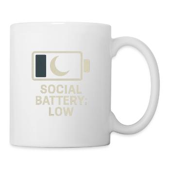 Leere Batterie - Tasse - Weiß - Rechts