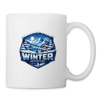 Winterabenteuer Bergsee - Tasse - Weiß - Rechts