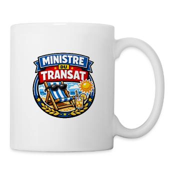 Ministre du Transat Humour Vacances - Mug blanc - blanc - Droite