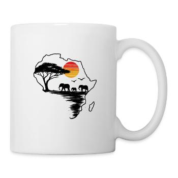 Sunset Savannah Africa Silhouette - Tasse - Weiß - Rechts