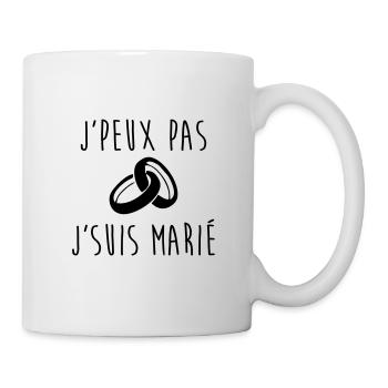 J'peux pas j'suis marié - Mug blanc - blanc - Droite