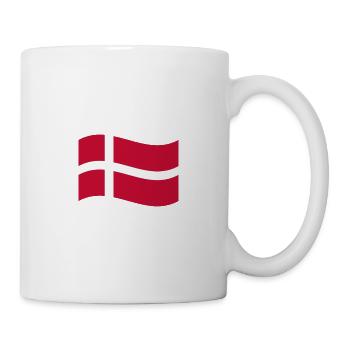 Drapeau Danemark / vague - Mug blanc - blanc - Droite