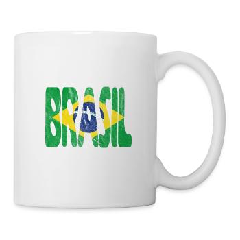 Brasil Brazil flag drapeau brésilien - Mug blanc - blanc - Droite