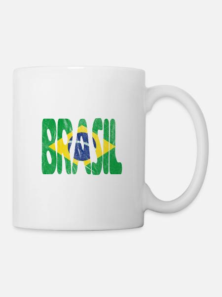 Brasil Brazil Brazilian flag trip - Mug - white