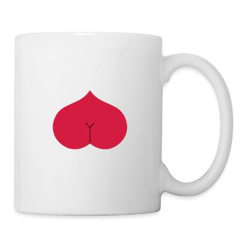 Ass heart butt - Mug - white - Right