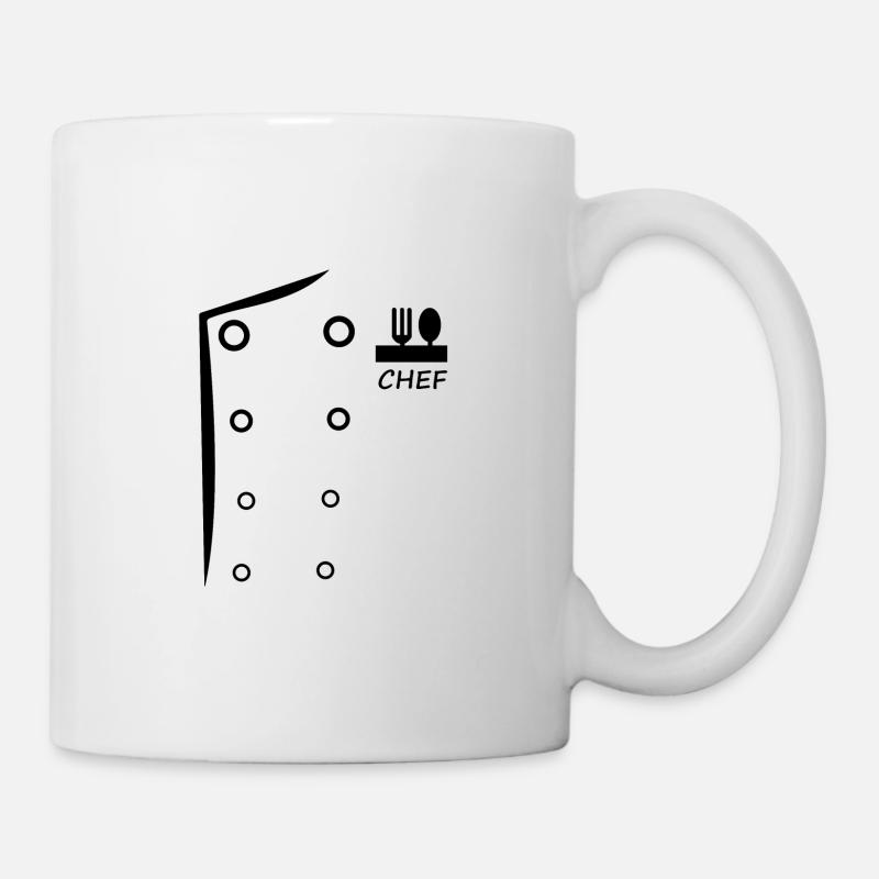 Chef, patron, cuisinier - Mug blanc - blanc