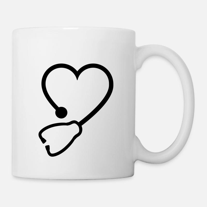 stéthoscope - Mug blanc - blanc