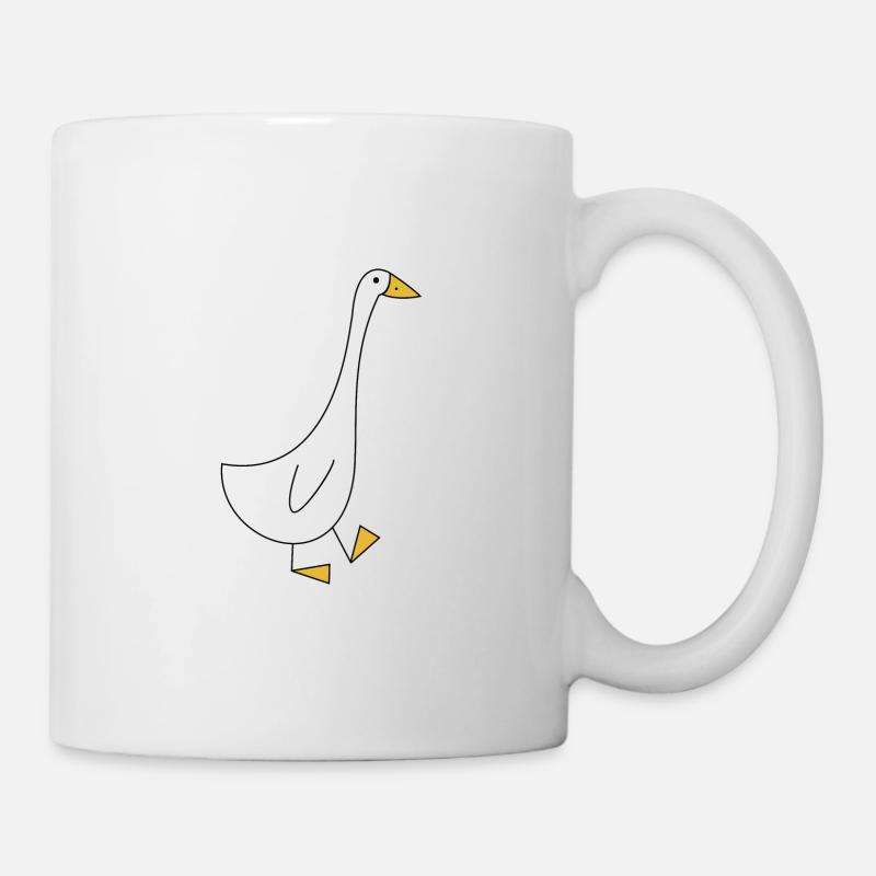 oie qui marche, ganter - Mug blanc - blanc