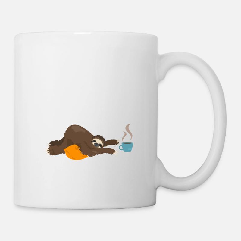 Lustiger Faultier Spruch - Tasse - Weiß