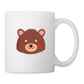 OURSON COEUR - Animal ours sauvage - Mug blanc - blanc - Droite