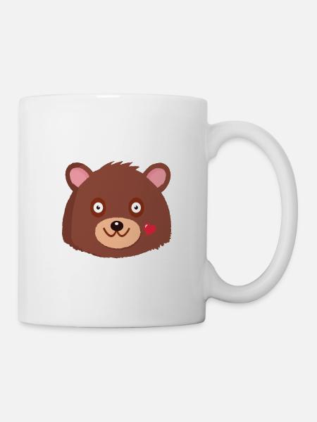 HEART BEAR - Wild bear animal - Mug - white