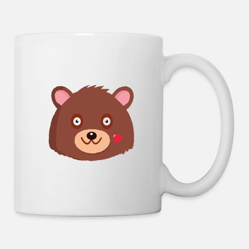 HEART BEAR - Wildes Bärentier - Tasse - Weiß