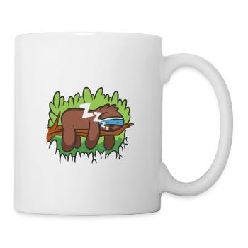 Lustiger Faultier Spruch Süßes Faultier - Tasse - Weiß - Rechts