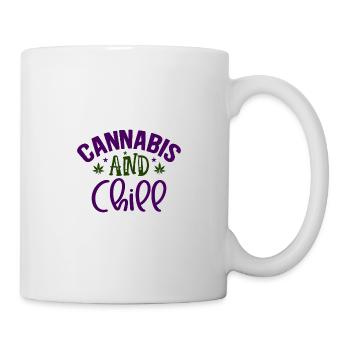 Cannabis Et Chill Marijuana Drôle De Cannabis TShirt - Mug blanc - blanc - Droite