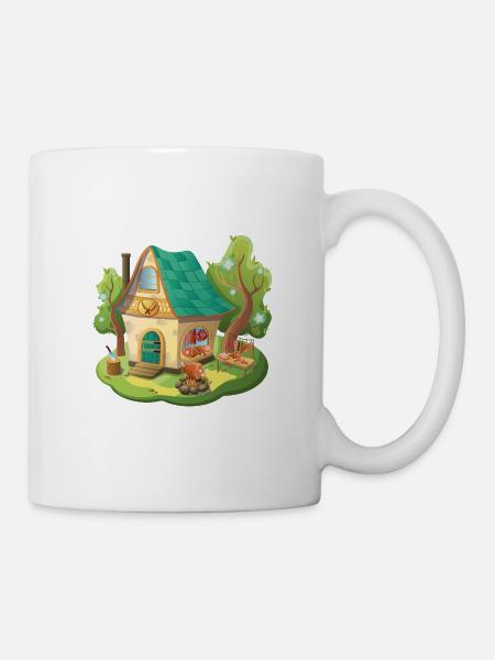Märchen Haus Metzger Fleischerei - Tasse - Weiß