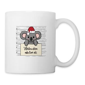 Es eskaliert eh lustige Weihnachten Koala - Tasse - Weiß - Rechts