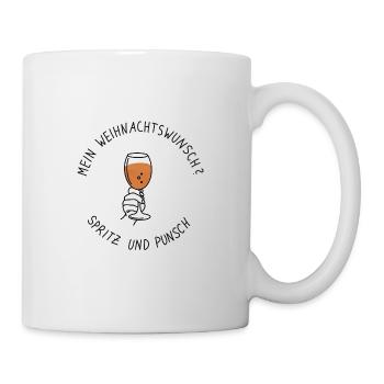 Weihnachtswunsch: Spritz und Punsch - Tasse - Weiß - Rechts