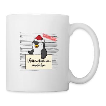 Weihnachtsbaum Umschubser Pinguin - Tasse - Weiß - Rechts