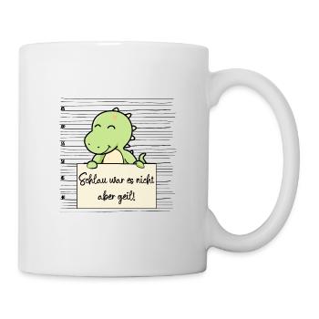 Dinosaurier lustiger Spruch humor Gefängnisbild - Tasse - Weiß - Rechts
