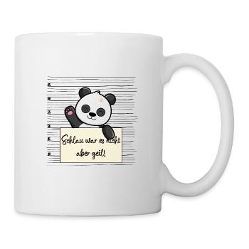 Panda lustiger Spruch humor Gefängnisbild - Tasse - Weiß - Rechts