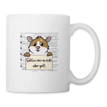 Meerschweinchen lustiger Spruch humor Gefängnisbil - Tasse - Weiß - Rechts