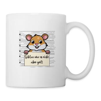 Hamster lustiger Spruch humor Gefängnisbild - Tasse - Weiß - Rechts