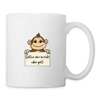 Affe lustiger Spruch humor Gefängnisbild - Tasse - Weiß - Rechts