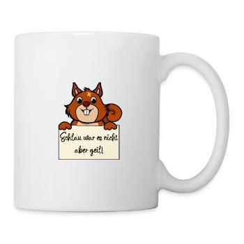 Eichhörnchen lustiger Spruch humor Gefängnisbild - Tasse - Weiß - Rechts