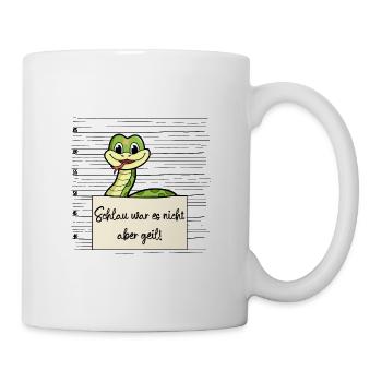 Schlange lustiger Spruch humor Gefängnisbild - Tasse - Weiß - Rechts