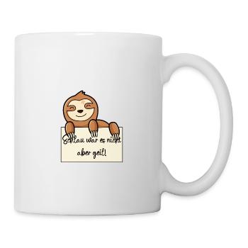 Faultier lustiger Spruch humor Gefängnisbild - Tasse - Weiß - Rechts