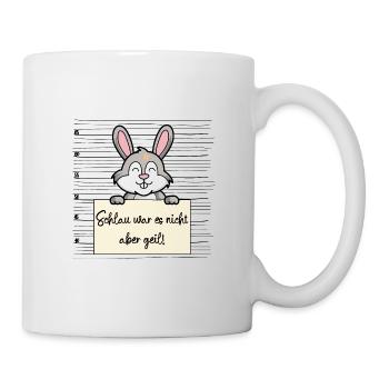 Hase lustiger Spruch humor Gefängnisbild - Tasse - Weiß - Rechts